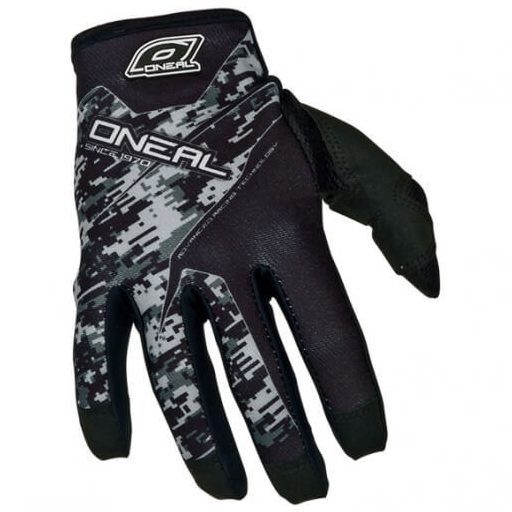 O'NEAL Jump Digi Camo fekete cross kesztyű – motoros / MTB / MX / roller