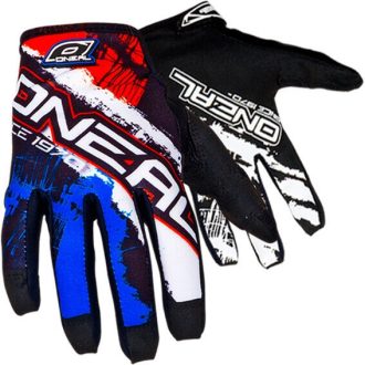   O'NEAL Jump Shocker kék-piros cross kesztyű – motoros / MTB / MX / roller
