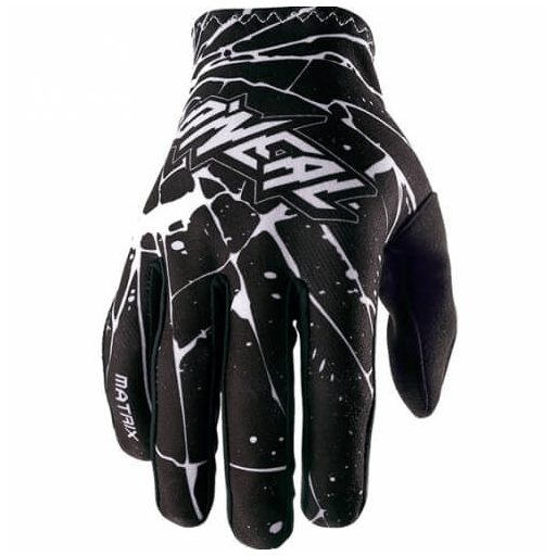O'NEAL Matrix Enigma fekete-fehér motoros cross kesztyű – motoros / MTB / MX / roller