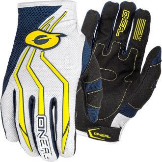   O'NEAL Element  kék-fehér-sárga cross kesztyű – motoros / MTB / MX / roller
