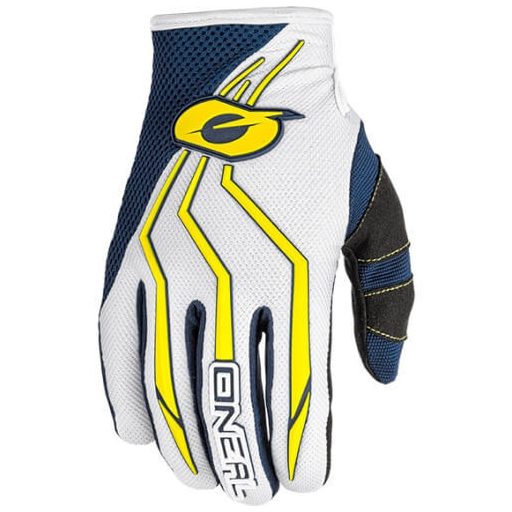 O'NEAL Element  kék-fehér-sárga cross kesztyű – motoros / MTB / MX / roller