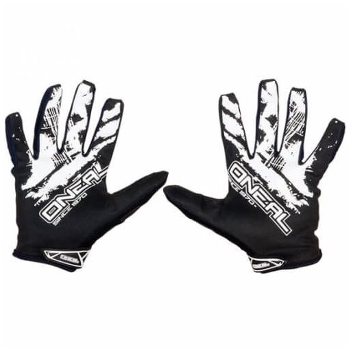 O'NEAL Jump Shocker fekete-fehér cross kesztyű – motoros / MTB / MX / roller