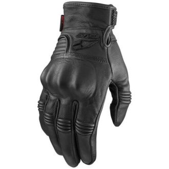   EVS Street Compton fekete utcai protektoros bőr motoros kesztyű