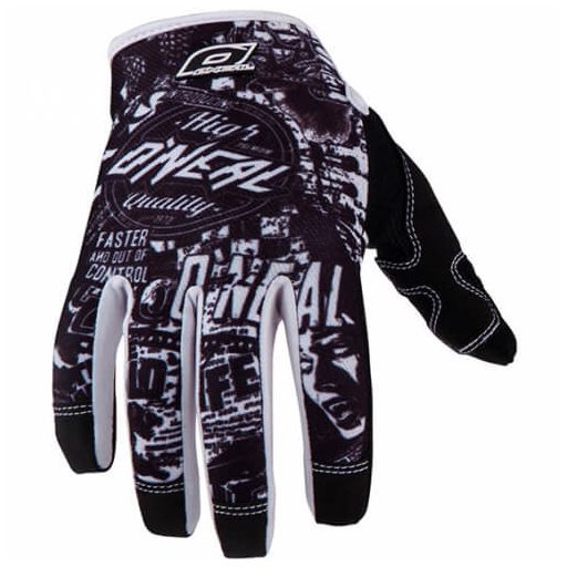 O'NEAL Jump Wild fekete-fehér cross kesztyű – motoros / MTB / MX / roller
