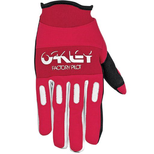 OAKLEY Factory Pilot piros-fehér cross kesztyű – motoros / MTB / roller