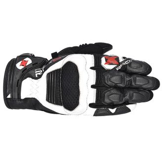   OXFORD RP-6 Tech protektoros fekete-fehér bőr-textil motoros kesztyű