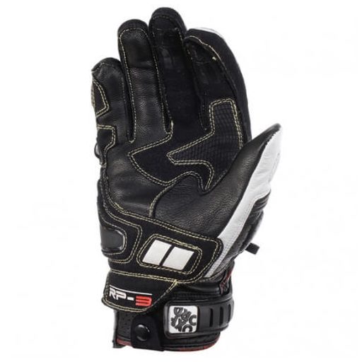 OXFORD RP-3 Summer protektoros fekete-fehér bőr motoros kesztyű
