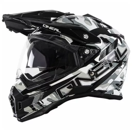 O'NEAL Sierra  Adventure Sniper terepmintás cross/enduro bukósisak beépített napszemüveggel