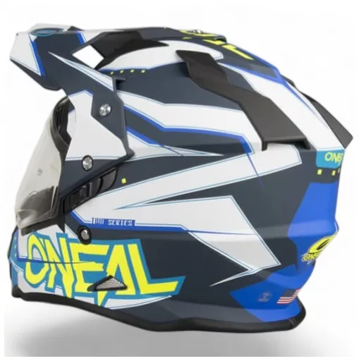O'NEAL Sierra II Slingshot kék cross/enduro bukósisak beépített napszemüveggel
