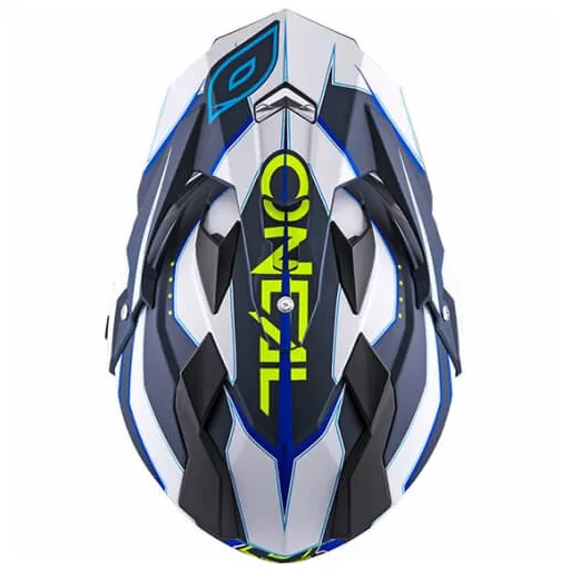 O'NEAL Sierra II Slingshot kék cross/enduro bukósisak beépített napszemüveggel