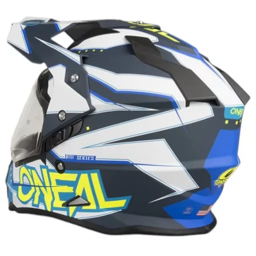 O'NEAL Sierra II Slingshot kék cross/enduro bukósisak beépített napszemüveggel