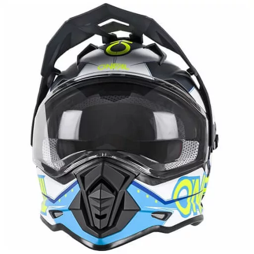 O'NEAL Sierra II Slingshot kék cross/enduro bukósisak beépített napszemüveggel