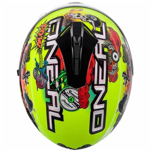 O'NEAL CHALLENGER Crank HI-VIZ neonzöld speed bukósisak beépített napszemüveggel
