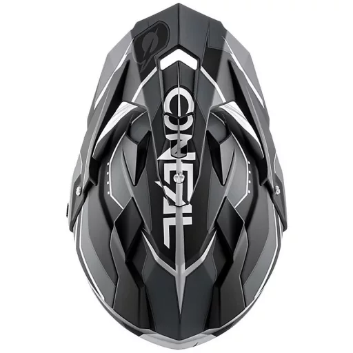 O'NEAL Sierra II Slingshot fekete-szürke cross/enduro bukósisak beépített napszemüveggel