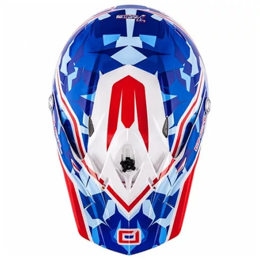 O'NEAL 7 Series Camo kék-fehér-piros  fényes cross bukósisak