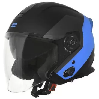   ORIGINE Palio EKO 2.0 Bluetooth matt kék-fekete nyitott bukósisak beépített napszemüveggel
