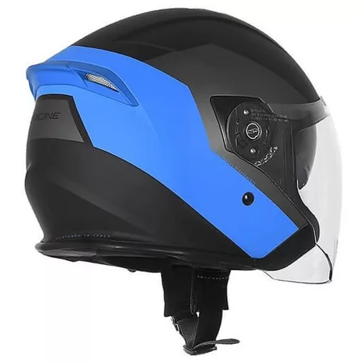 ORIGINE Palio EKO 2.0 Bluetooth matt kék-fekete nyitott bukósisak beépített napszemüveggel