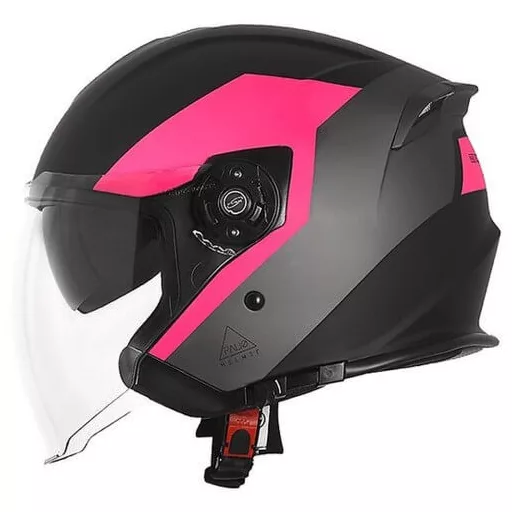 ORIGINE Palio EKO 2.0 Bluetooth matt pink-szürke-fekete nyitott bukósisak beépített napszemüveggel