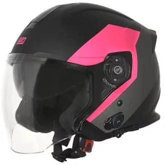   ORIGINE Palio EKO 2.0 Bluetooth matt pink-szürke-fekete nyitott bukósisak beépített napszemüveggel