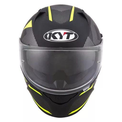 KYT NF-R Logos matt fekete-zöld speed bukósisak beépített napszemüveggel