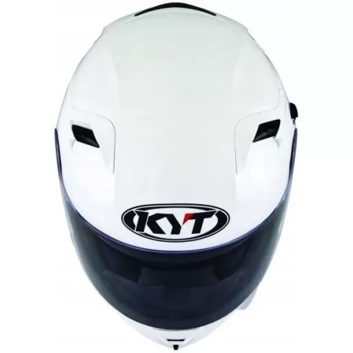 KYT VENOM Plain gyöngyházfehér speed  bukósisak beépített napszemüveggel
