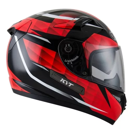 KYT VENOM Diamond piros-fekete speed  bukósisak beépített napszemüveggel