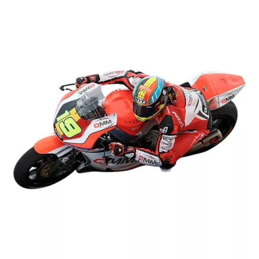 KYT Falcon Xavier Simeon Replica kék-piros-neonzöld speed bukósisak beépített napszemüveggel 