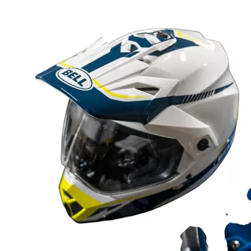 BELL MX-9 Adventure MIPS Torch fényes fehér-kék cross/enduro bukósisak 