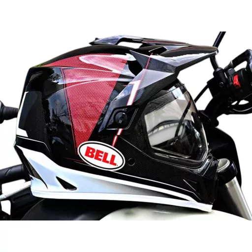 BELL MX-9 Adventure MIPS Berm fényes fekete-piros-fehér cross/enduro bukósisak 