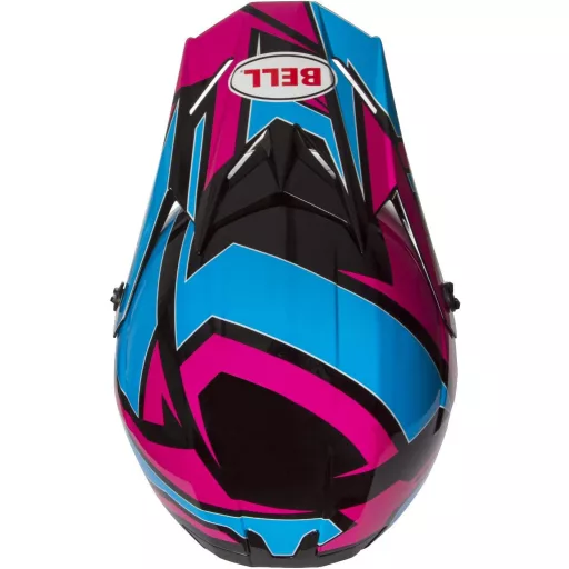 Bell SX-1 fényes pink-kék-fekete cross bukósisak