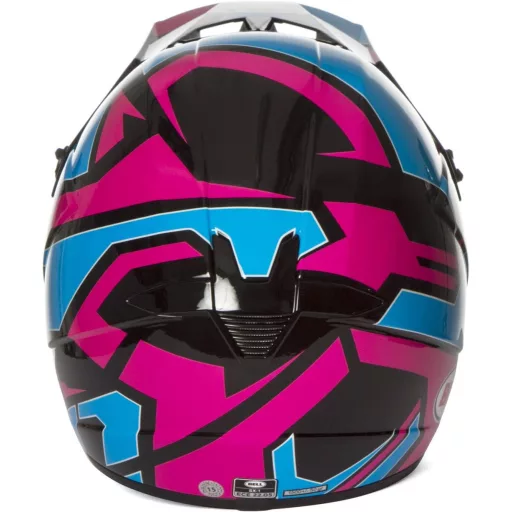 Bell SX-1 fényes pink-kék-fekete cross bukósisak