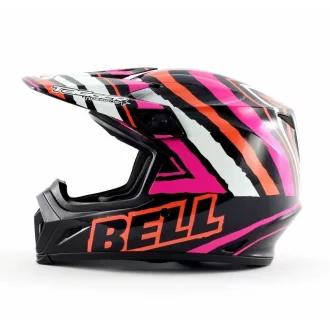 BELL MX-9 Scrub fényes pink-fekete-narancs cross bukósisak