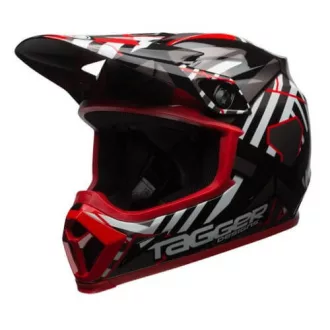   BELL MX-9 MIPS Double Trouble fényes piros-fekete-szürke cross bukósisak