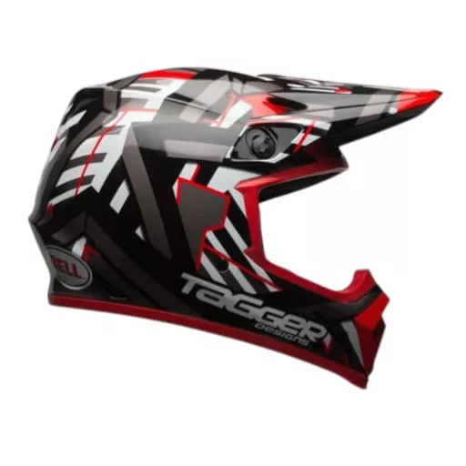 BELL MX-9 MIPS Double Trouble fényes piros-fekete-szürke cross bukósisak