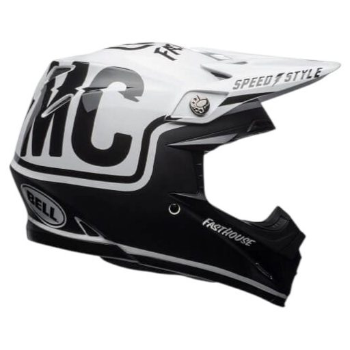 BELL MOTO-9 MIPS Fasthouse fényes fehér-fekete cross bukósisak
