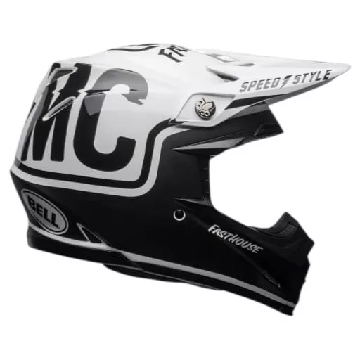 BELL MOTO-9 MIPS Fasthouse fényes fehér-fekete cross bukósisak