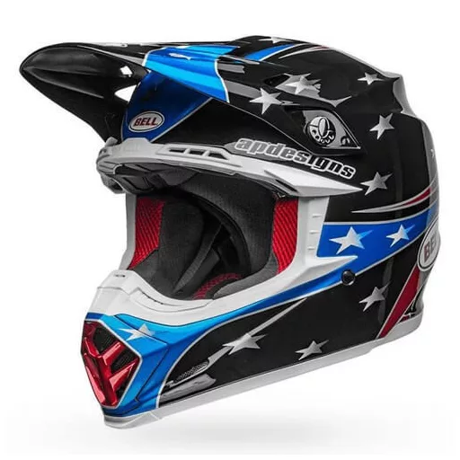 BELL MOTO-9 MIPS Fasthouse fényes fehér-fekete cross bukósisak