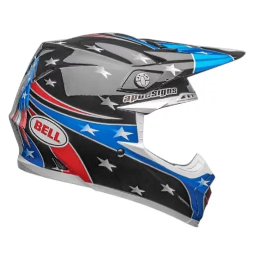 BELL MOTO-9 MIPS Fasthouse fényes fehér-fekete cross bukósisak