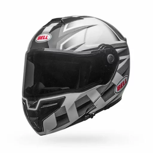 BELL SRT Modular Predator felnyitható állú fényes fehér-szürke bukósisak beépített napszemüveggel