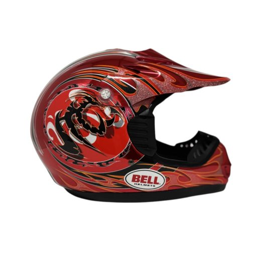 Bell Cannibal piros cross bukósisak