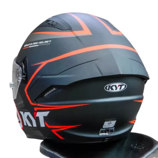KYT NF-R Track matt szürke-pirosspeed bukósisak beépített napszemüveggel