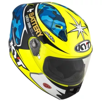   KYT Thunderflash Aleix Espargaro neonzöld-kék speed bukósisak 