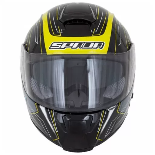 SPADA SP16 Gradient fényes fekete-sárga speed bukósisak beépített napszemüveggel