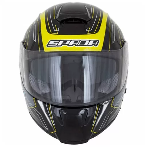 SPADA SP16 Gradient fényes fekete-sárga speed bukósisak beépített napszemüveggel