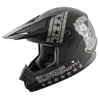   SPEED and STRENGTH SS2400 Dog of War matt fekete-szürke cross bukósisak 
