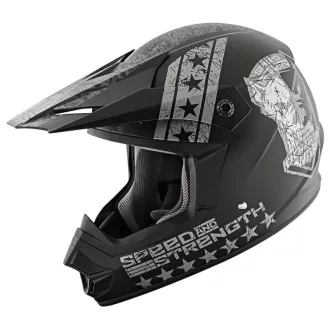   SPEED and STRENGTH SS2400 Dog of War matt fekete-szürke cross bukósisak 