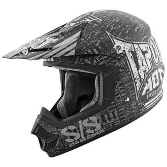   SPEED and STRENGTH SS2400 Tapout matt fekete-szürke cross bukósisak 