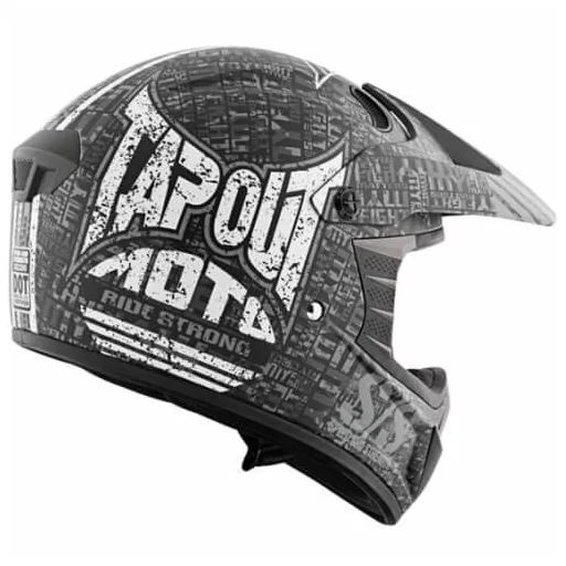 SPEED and STRENGTH SS2400 Tapout matt fekete-szürke cross bukósisak 