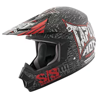   SPEED and STRENGTH SS2400 Tapout matt fekete-piros cross bukósisak 