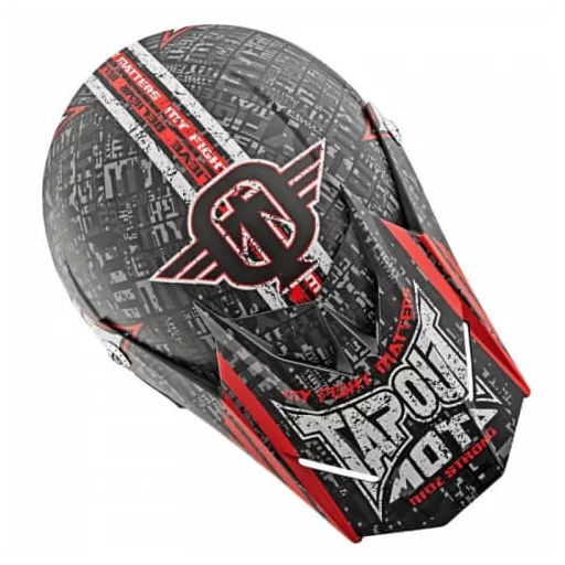 SPEED and STRENGTH SS2400 Tapout matt fekete-piros cross bukósisak 